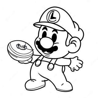 Luigi In A Spooky Costume Coloring Page 31753-25582