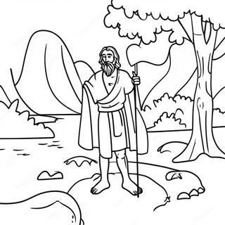 John The Baptist Preaching By The River Coloring Page 31783-25605