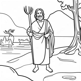 John The Baptist Preaching By The River Coloring Page 31783-25606