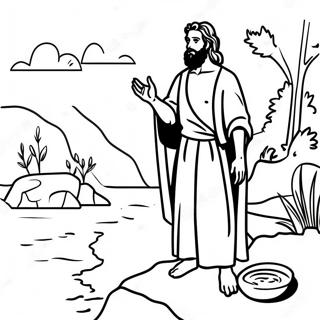 John The Baptist Preaching By The River Coloring Page 31783-25607