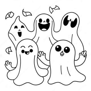 Spooky Ghosts Coloring Page 31803-25625