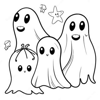 Spooky Ghosts Coloring Page 31803-25627