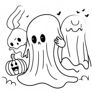 Spooky Ghosts Coloring Page 31803-25628