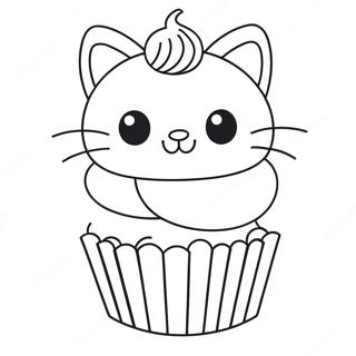 Kitty Cupcake Coloring Page 31812-25631