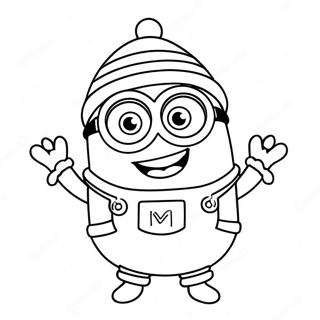 Minion Christmas Coloring Page 31822-25638