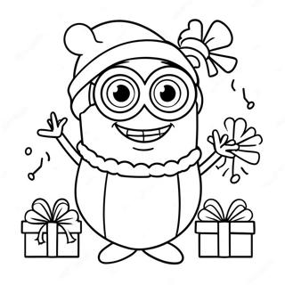 Minion Christmas Coloring Page 31822-25640