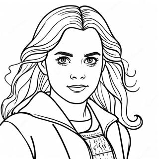 Hermione Realistic Harry Potter Coloring Pages