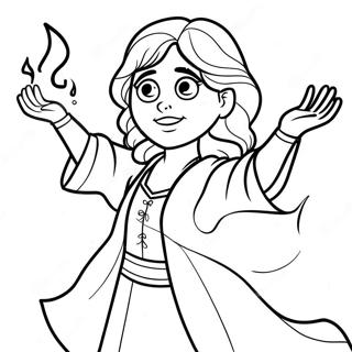 Hermione Casting A Spell Coloring Page 31833-25650