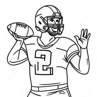 Jalen Hurts Throwing Football Coloring Page 31883-25690