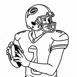 Jalen Hurts Throwing Football Coloring Page 31883-25691