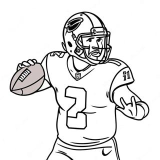 Jalen Hurts Throwing Football Coloring Page 31883-25692