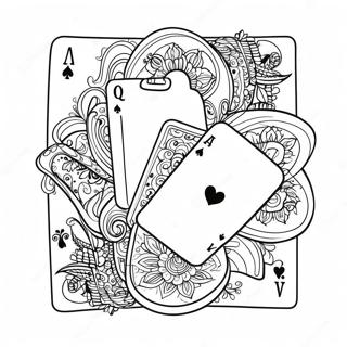 Playing Cards Coloring Pages