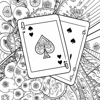 Colorful Playing Cards Coloring Page 31893-25698