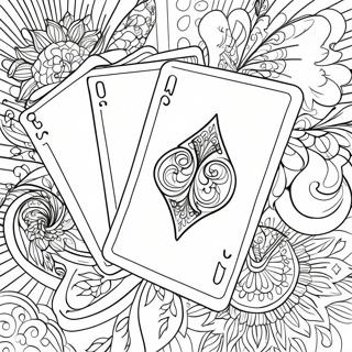 Colorful Playing Cards Coloring Page 31893-25699