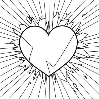 Shattered Heart Broken Heart Coloring Pages