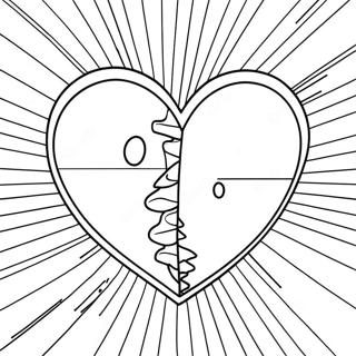 Broken Heart With Band Aid Coloring Page 31913-25714