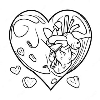 Broken Heart With Band Aid Coloring Page 31913-25716