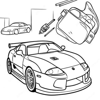 Supra Sports Car Coloring Page 3191-2647