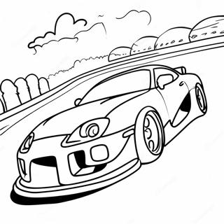 Supra Racing Scene Coloring Page 3192-2649