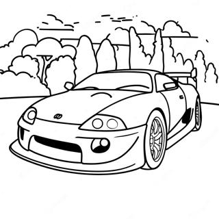 Supra Racing Scene Coloring Page 3192-2650