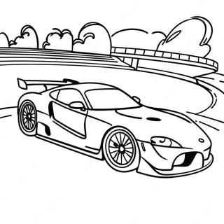 Supra Racing Scene Coloring Page 3192-2652