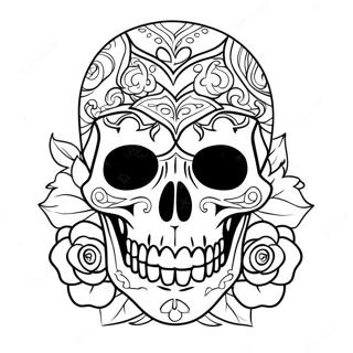 Skull Tattoo Coloring Page 31942-25735