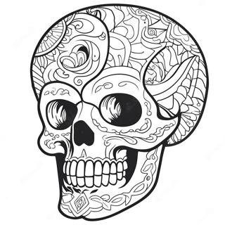 Skull Tattoo Coloring Page 31942-25736