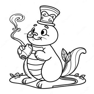 Alice In Wonderland Caterpillar Smoking Hookah Coloring Page 31952-25743