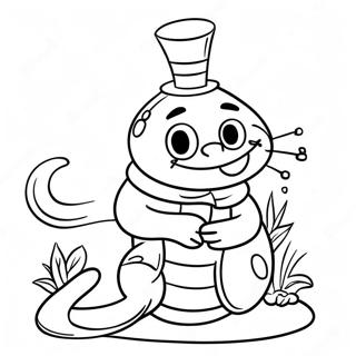 Alice In Wonderland Caterpillar Smoking Hookah Coloring Page 31952-25744