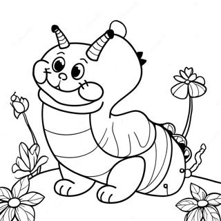 Whimsical Caterpillar From Alice In Wonderland Coloring Page 31953-25745