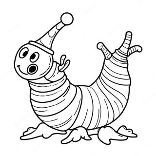 Whimsical Caterpillar From Alice In Wonderland Coloring Page 31953-25747