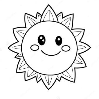 Happy Smiling Sun Coloring Page 31962-25755