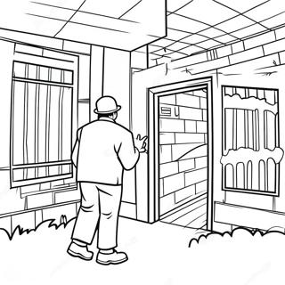 Colorful Prison Escape Scene Coloring Page 31973-25762