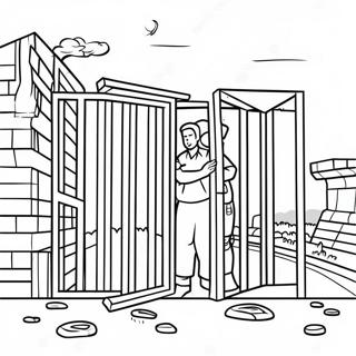 Colorful Prison Escape Scene Coloring Page 31973-25764