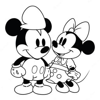 Mickey And Minnie Coloring Pages