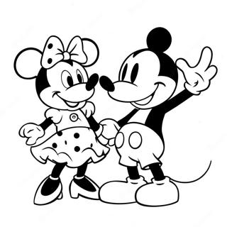 Mickey And Minnie Classic Coloring Page 31982-25766