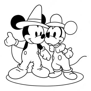 Mickey And Minnie Classic Coloring Page 31982-25767