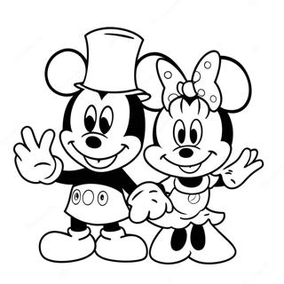 Mickey And Minnie Classic Coloring Page 31982-25768