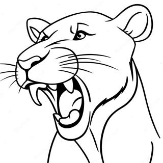 Lioness Roaring Coloring Page 31992-25775