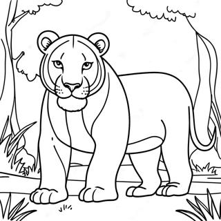 Majestic Lioness In The Wild Coloring Page 31993-25779