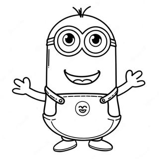 Happy Kevin Minion Coloring Page 32003-25782