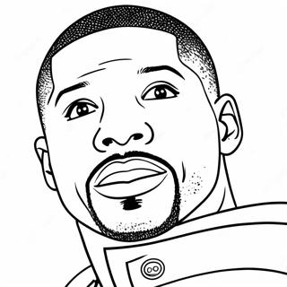 Michael B Jordan Action Pose Coloring Page 32033-25811