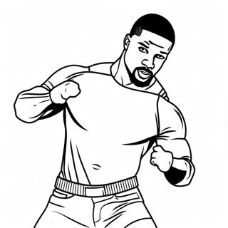 Michael B Jordan Action Pose Coloring Page 32033-25812