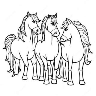 Colorful Horseland Horses Coloring Page 32043-25817