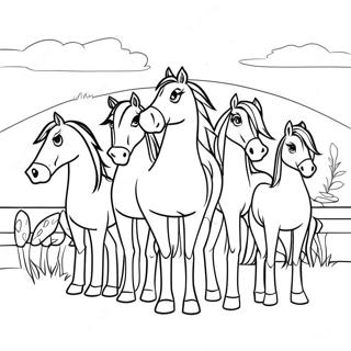 Colorful Horseland Horses Coloring Page 32043-25819