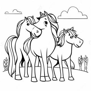 Colorful Horseland Horses Coloring Page 32043-25820