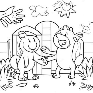 Friendly Neighbors Coloring Page 32053-25825