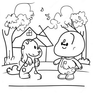 Friendly Neighbors Coloring Page 32053-25826