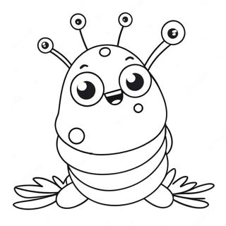 Cute Cartoon Larva Coloring Page 32063-25833