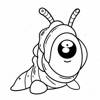 Cute Cartoon Larva Coloring Page 32063-25834